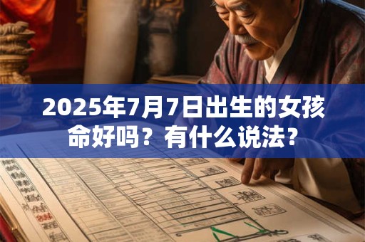 2025年7月7日出生的女孩命好吗？有什么说法？