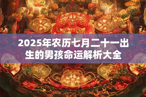 2025年农历七月二十一出生的男孩命运解析大全