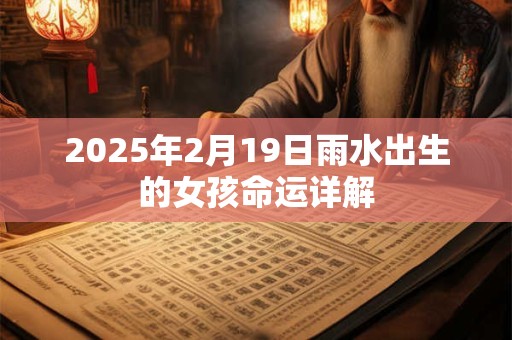 2025年2月19日雨水出生的女孩命运详解