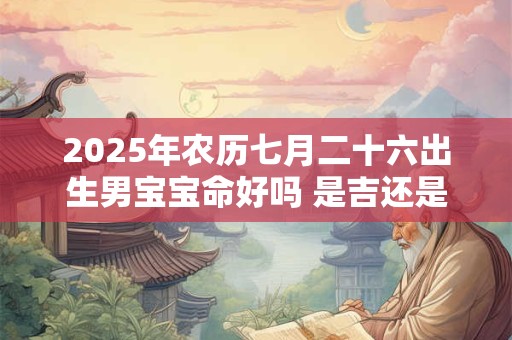 2025年农历七月二十六出生男宝宝命好吗 是吉还是凶
