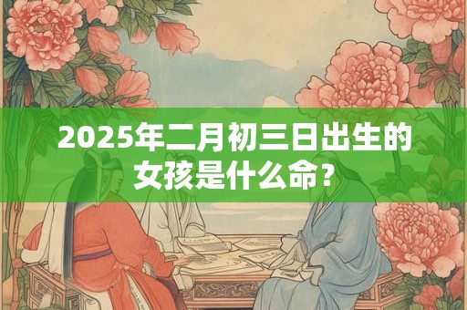 2025年二月初三日出生的女孩是什么命？