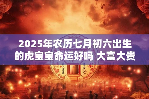 2025年农历七月初六出生的虎宝宝命运好吗 大富大贵吗