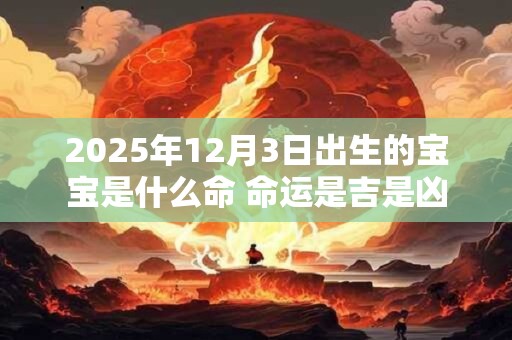 2025年12月3日出生的宝宝是什么命 命运是吉是凶