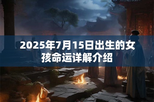 2025年7月15日出生的女孩命运详解介绍