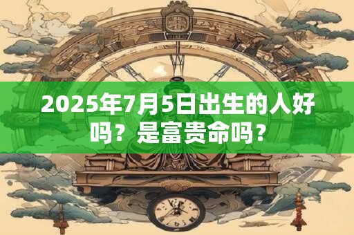 2025年7月5日出生的人好吗？是富贵命吗？