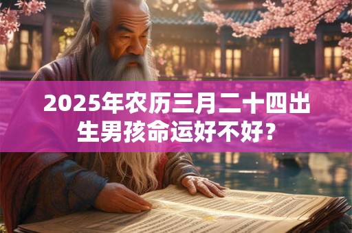 2025年农历三月二十四出生男孩命运好不好？