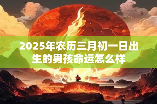 2025年农历三月初一日出生的男孩命运怎么样