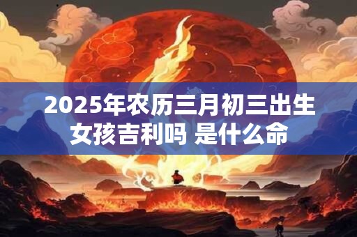 2025年农历三月初三出生女孩吉利吗 是什么命