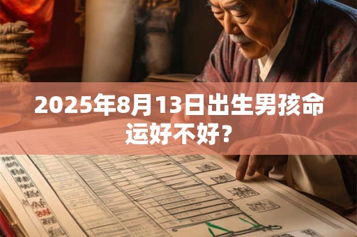 2025年8月13日出生男孩命运好不好？