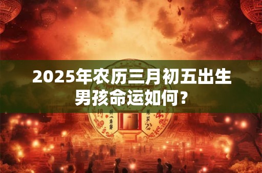 2025年农历三月初五出生男孩命运如何？