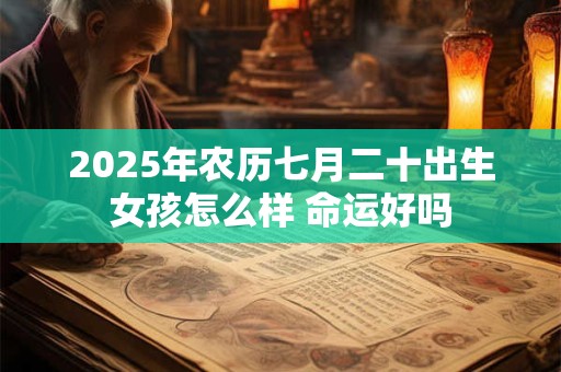 2025年农历七月二十出生女孩怎么样 命运好吗
