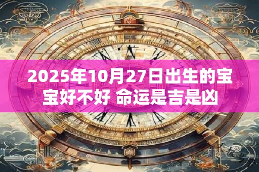 2025年10月27日出生的宝宝好不好 命运是吉是凶