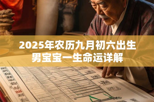 详细阅读:2025年农历九月初六出生男宝宝一生命运详解 2025年农历九月初六出生男宝宝一生命运详解