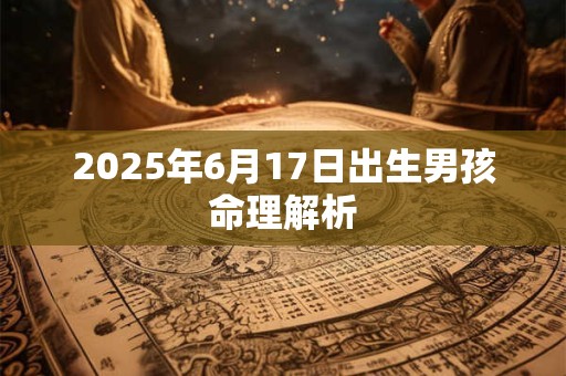 2025年6月17日出生男孩命理解析