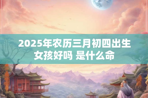 详细阅读:2025年农历三月初四出生女孩好吗 是什么命 2025年农历三月初四出生女孩好吗 是什么命