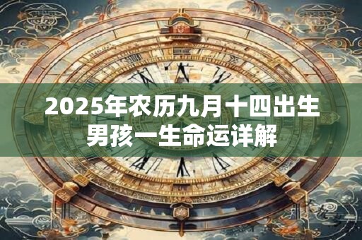 2025年农历九月十四出生男孩一生命运详解