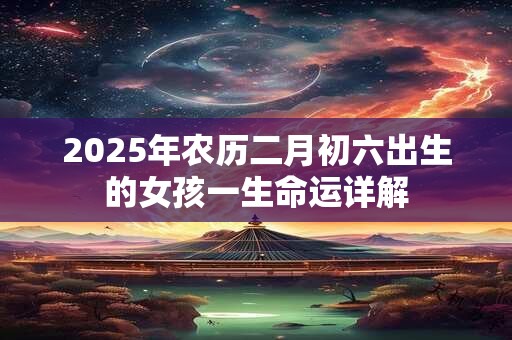 2025年农历二月初六出生的女孩一生命运详解