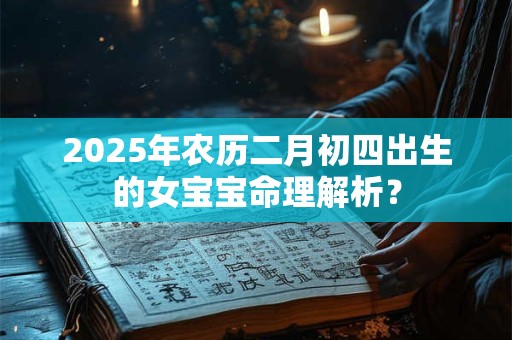 2025年农历二月初四出生的女宝宝命理解析？