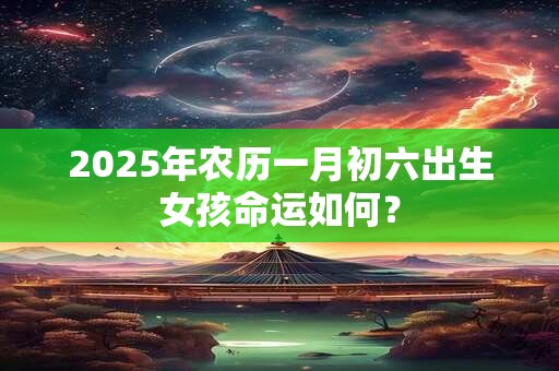2025年农历一月初六出生女孩命运如何？
