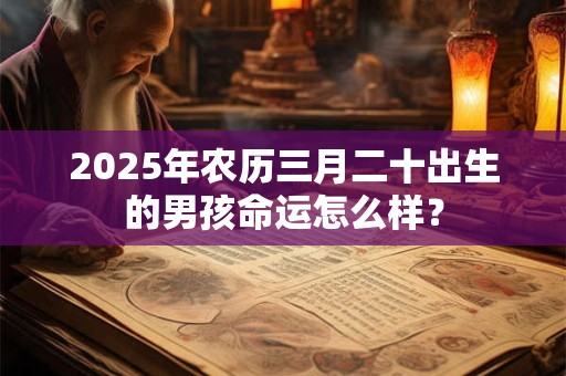 2025年农历三月二十出生的男孩命运怎么样？