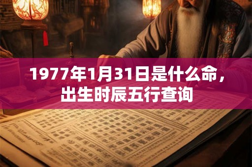 1977年1月31日是什么命，出生时辰五行查询