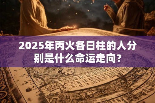 2025年丙火各日柱的人分别是什么命运走向？