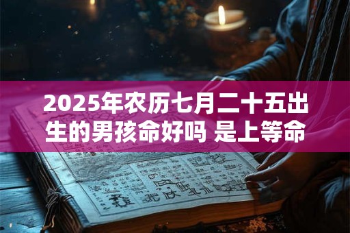 2025年农历七月二十五出生的男孩命好吗 是上等命吗
