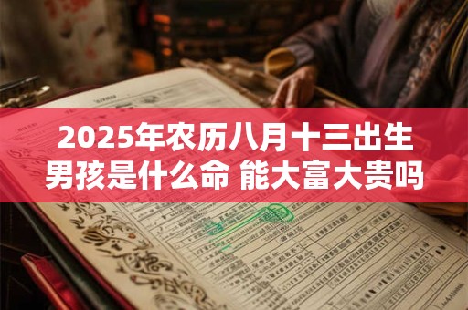 2025年农历八月十三出生男孩是什么命 能大富大贵吗