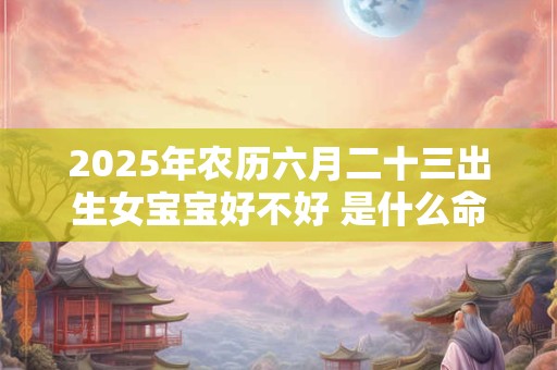 详细阅读:2025年农历六月二十三出生女宝宝好不好 是什么命 2025年农历六月二十三出生女宝宝好不好 是什么命