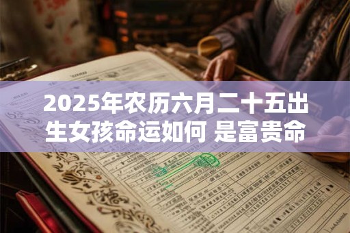 2025年农历六月二十五出生女孩命运如何 是富贵命吗