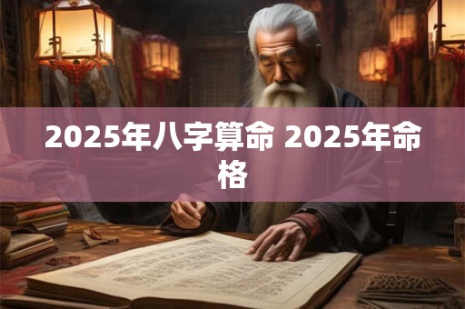 2025年八字算命 2025年命格