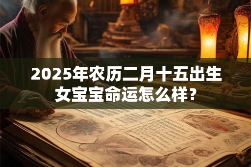 2025年农历二月十五出生女宝宝命运怎么样？