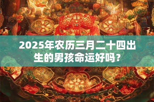 2025年农历三月二十四出生的男孩命运好吗？