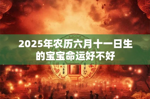 详细阅读:2025年农历六月十一日生的宝宝命运好不好 2025年农历六月十一日生的宝宝命运好不好