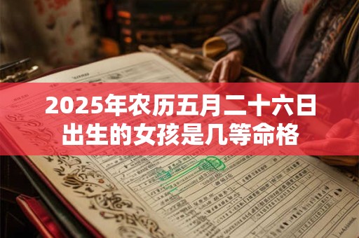 2025年农历五月二十六日出生的女孩是几等命格