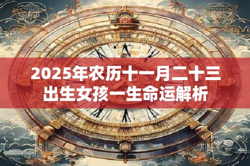 2025年农历十一月二十三出生女孩一生命运解析