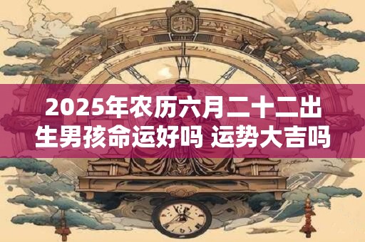 2025年农历六月二十二出生男孩命运好吗 运势大吉吗