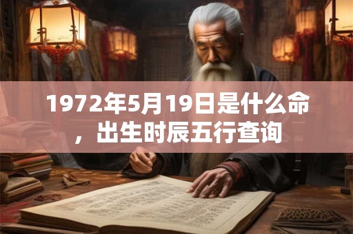 1972年5月19日是什么命，出生时辰五行查询