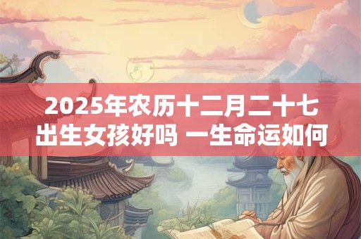 2025年农历十二月二十七出生女孩好吗 一生命运如何 2025年农历十二月二十七出生女孩好吗 一生命运如何