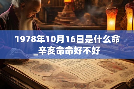 1978年10月16日是什么命_辛亥命命好不好