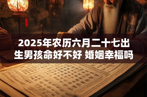 2025年农历六月二十七出生男孩命好不好 婚姻幸福吗