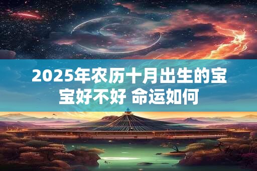 2025年农历十月出生的宝宝好不好 命运如何