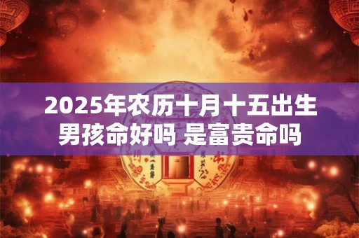 2025年农历十月十五出生男孩命好吗 是富贵命吗