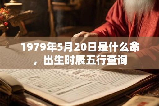 1979年5月20日是什么命，出生时辰五行查询