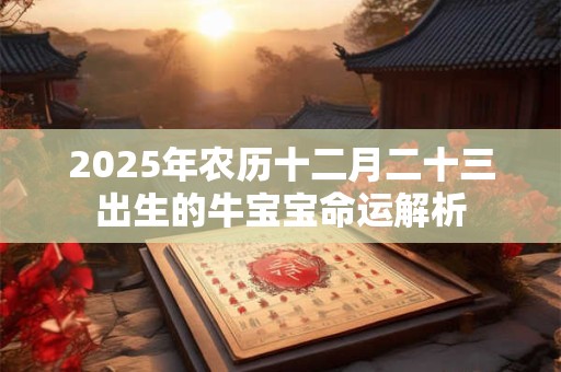 2025年农历十二月二十三出生的牛宝宝命运解析