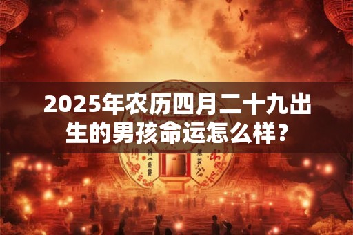 2025年农历四月二十九出生的男孩命运怎么样？