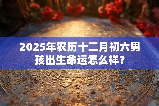 2025年农历十二月初六男孩出生命运怎么样？