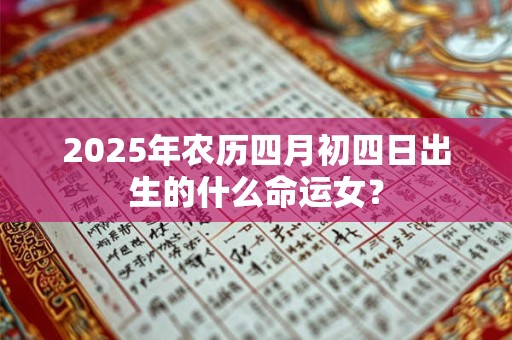 2025年农历四月初四日出生的什么命运女？