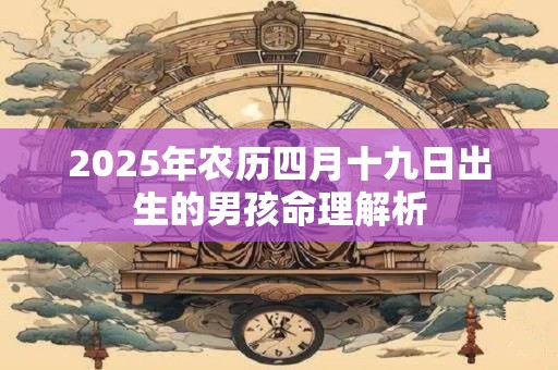 2025年农历四月十九日出生的男孩命理解析