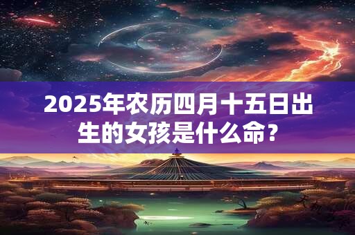 2025年农历四月十五日出生的女孩是什么命？